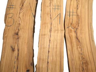 1x Olivenholz Olivenbaum Holz 119x24-28cm x 23mm #3 