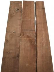 3x Walnussholz Nussbaumholz 91x12-17cm x 25-26mm #V7 