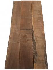 3x Walnussholz Nussbaumholz 92x13-15cm x 26-27mm #V8 