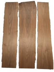 3x Nussbaum Holz Walnuss 105x19-30cm x 18mm #R4 
