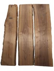 3x Nussbaum Holz Walnuss 86x14-25cm x 18mm #R3 