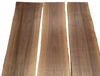 3x Nussbaum Holz Walnuss 103x18-24cm x 18mm #R8 
