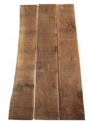 3x Walnussholz Nussbaumholz 92x14-16cm x 25-26mm #V6 