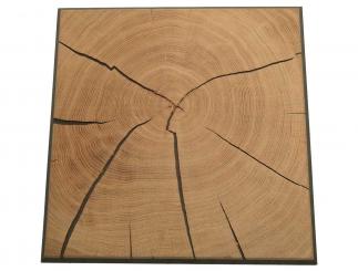 1x Eichen Hirnholz Baumscheibe B-Ware 430x430x20mm #R9 