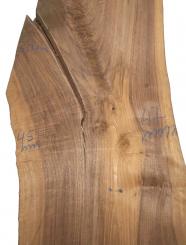 Nussbaum Holz Walnuss für Epoxid 125x35-52cm x 38-50mm 