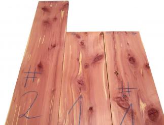 2x Aromatische Rotzeder Zeder Holz 100x25cm x 24mm #1 
