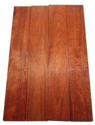 4x Padouk Holz Paduk Brett Padauk 62x10cm x 23mm #P2 