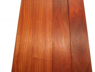 4x Padouk Holz Paduk Brett Padauk 62x12-13,5cm x 23mm #P1 