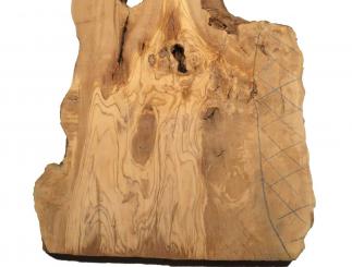 1x Oliven Wurzelholz Holz f Epoxid 121x25-41cm x 50mm 
