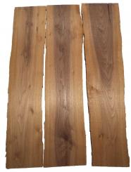 3x Nussbaum Holz Walnuss 93x17-24cm x 18mm #V2 