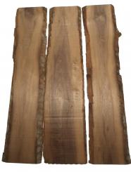 3x Nussbaum Holz Walnuss 96x19-23cm x 18mm #V1 