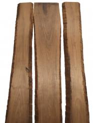 3x Nussbaum Holz Walnuss 103x14-24cm x 18mm #F7 