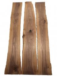 3x Nussbaum Holz Walnuss 104x11-19cm x 18mm #L5 