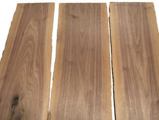 3x Nussbaum Holz Walnuss 94x19-24cm x 18mm #L2 
