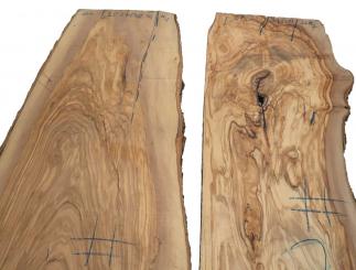 1x Olivenholz Olivenbaum Brett 101x25-37cm x 26mm #1 