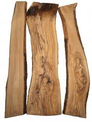 1x Olivenholz Olivenbaum Brett 109x15-21cm x 22mm #3 