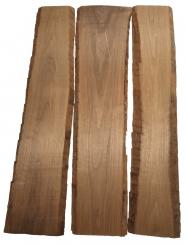 3x Nussbaum Holz Walnuss 102x19-27cm x 18mm #L1 