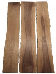 3x Nussbaum Holz Walnuss 102x17-24cm x 18mm #L8 