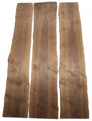 3x Nussbaum Holz Walnuss 104x15-23cm x 18mm #L9 