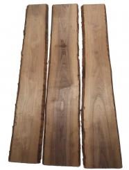 3x Nussbaum Holz Walnuss 101x16-19cm x 18mm #L6 