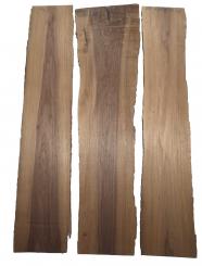 3x Nussbaum Holz Walnuss 103x17-29cm x 18mm #L4 