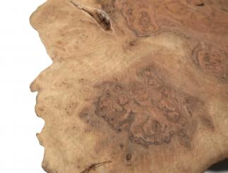 1x Nussbaum Wurzelholz Maser Baumscheibe 62x48cm x 48-50mm 