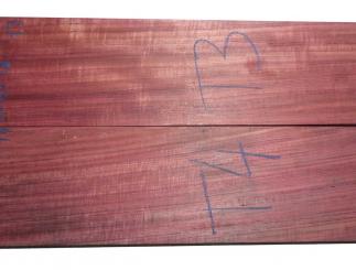 1x Amarant Holz Purpleheart Brett 92x15,2cm x 26mm #T4 