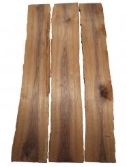 3x Nussbaum Holz Walnuss 99x14-18cm x 18mm #H4 
