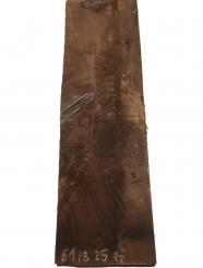 1x Nussbaum Pyramide Riegel Holz Maser 61x18cm x 25mm 