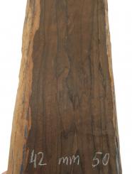 1x Ziricote Holz Zirikote Edelholz 90x28-32cm x 42-53mm 