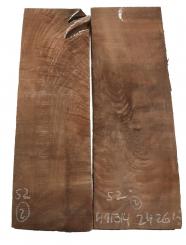 2x Nussbaum Pyramide Riegel Holz Maser 41x13-14cm x 24-26mm #S2 