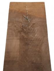 1x Nussbaum Pyramide Riegel Holz Maser 61x33-34cm x 26mm 