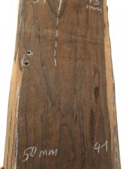 1x Ziricote Holz Zirikote Edelholz 55x27-30cm x 41-54mm 