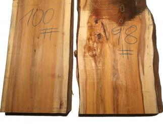 1x Eibe Holz Eibenholz rustikal 100x31-33cm x 77-80mm #100 
