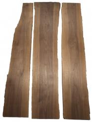 3x Nussbaum Holz Walnuss 103x10-27cm x 18mm #T7 