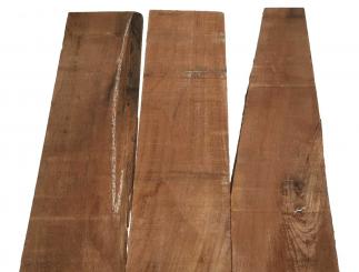 3x Walnussholz Nussbaumholz 91x8-14cm x 26-27mm #L4 