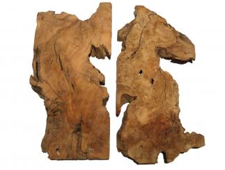 2x Oliven Wurzelholz Holz f Epoxid 40x3-20cm x 19-20mm #A9 