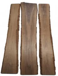 3x Nussbaum Holz Walnuss 105x16-28cm x 18mm #T6 