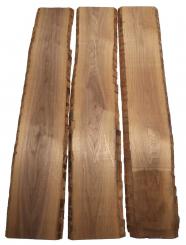 3x Nussbaum Holz Walnuss 103x17-22cm x 18mm #T5 