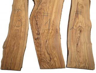 1x Olivenholz Brett Olivenbaum 115x21-25cm x 26mm #2 