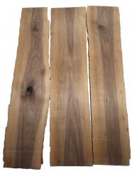 3x Nussbaum Holz Walnuss 89x16-22cm x 18mm #E1 