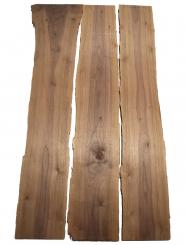 3x Nussbaum Holz Walnuss 105x16-26cm x 18mm #N8 