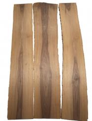 3x Nussbaum Holz Walnuss 104x17-24cm x 18mm #N2 
