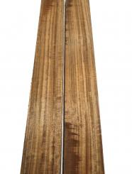 2x Amazakoue Riegel Holz Mutenje Curly 92x10,5-11cm x 36mm 
