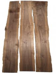3x Nussbaum Holz Walnuss 104x15-26cm x 18mm #E4 