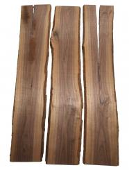 3x Nussbaum Holz Walnuss 103x18-22cm x 18mm #E3 