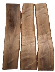 3x Nussbaum Holz Walnuss 105x19-26cm x 18mm #E6 