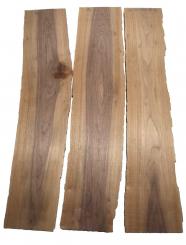 3x Nussbaum Holz Walnuss 94x16-21cm x 18mm #N9 