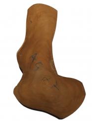 1x Teak wilde Baumscheibe Teakholz Hirnholz 52x28cm x 54-55mm 
