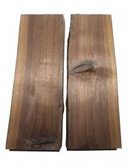 2x Nussbaum Holz Walnuss 45x14-15cm x 46mm 